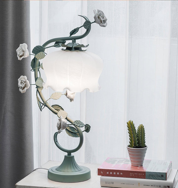 Rose Glass Gooseneck Table Lamp 12.2' | Kalsten