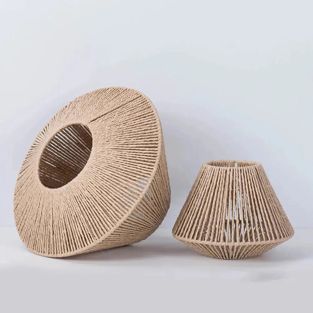 Elegant Rattan Pendant Lamp – Rustic Geometric Lighting for Any Space Kalsten