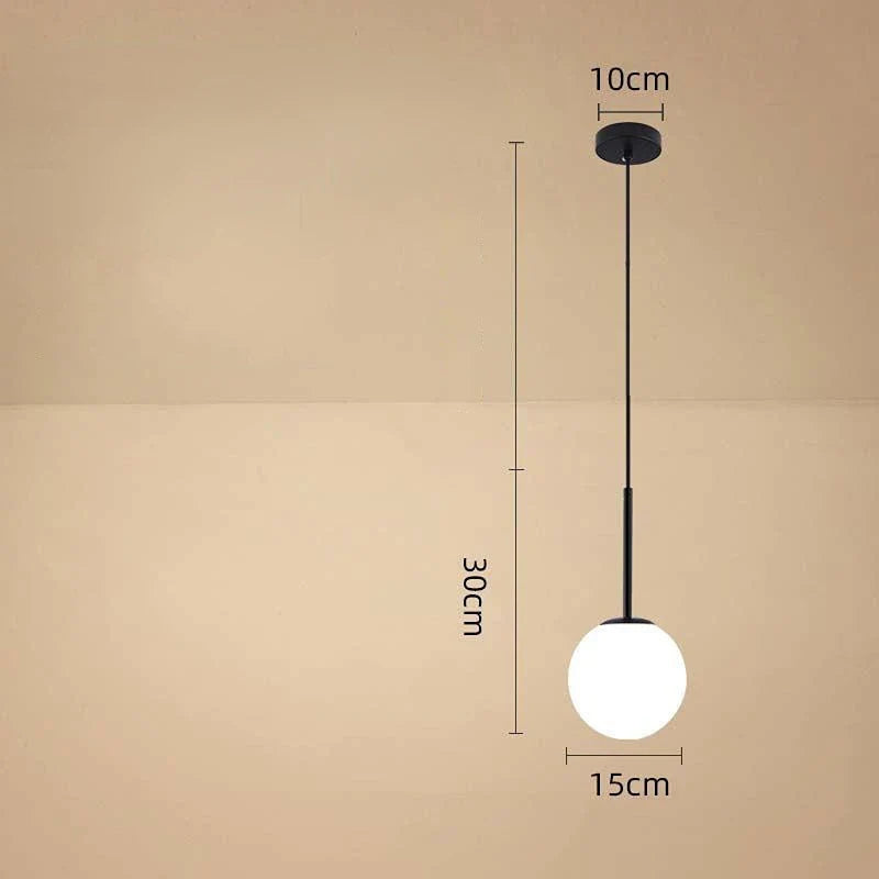 Modern Glass Ball Pendant Light – Decorative Nordic Fixture for Dining Room, Bedroom, and Bar | Kalsten