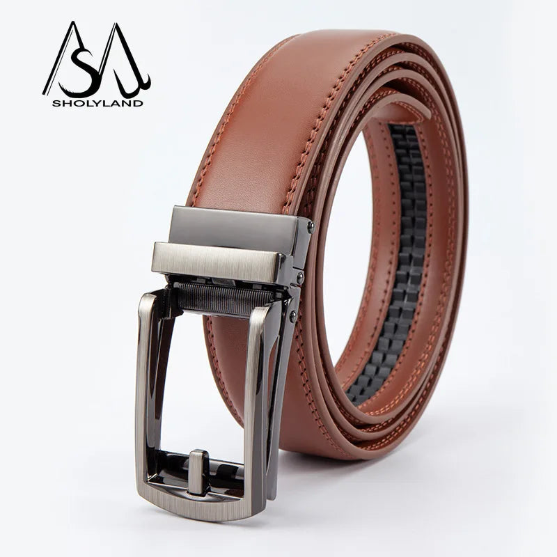Men’s Leather Belt with Buckle