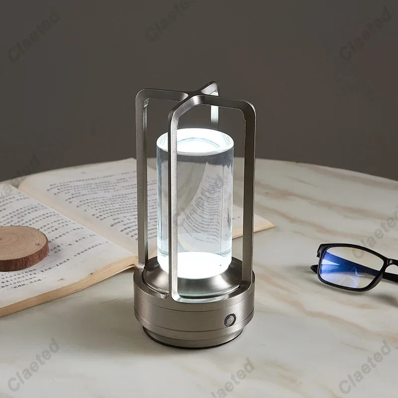 LED Cordless Table Lamp | Industrial Style, Rechargeable & Portable Lighting for Outdoor & Indoor Use | Kalsten