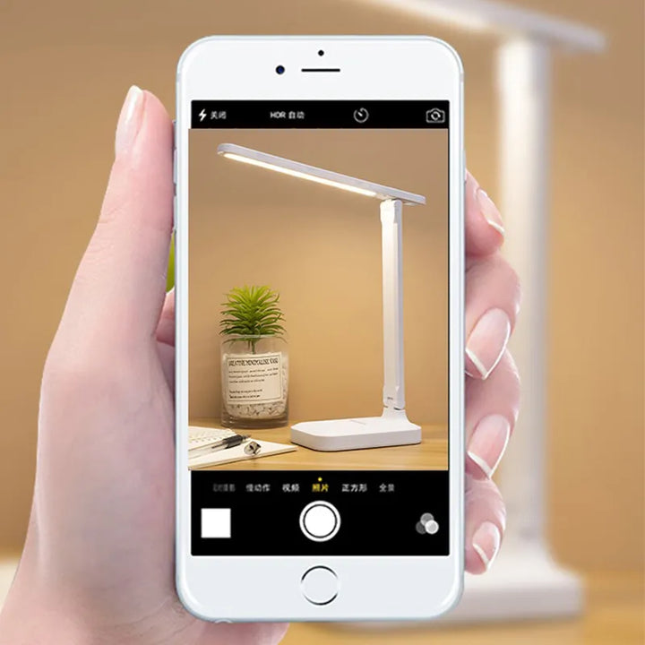 6000mAh rechargeable LED table lamp USB 3 color stepless dimmable desk lamp touch foldable eye-protecting reading night light | Kalsten