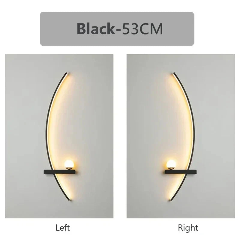 Modern LED Wall Lamp – Aluminium 53cm Long Strip Light for Bedroom, Living Room, Aisle, and Indoor Use – Dimmable with Remote Control | Kalsten