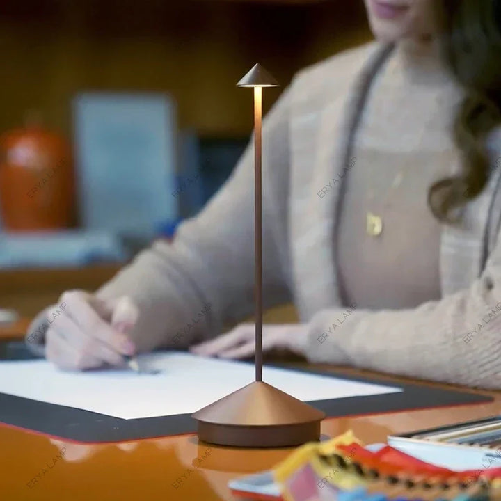 Rechargeable Table Lamp Creative Dining Room Touch Led Pina pro Table Lamp Hotel Bar Coffee Desk Lamp Decorative Desk Lamp | Kalsten