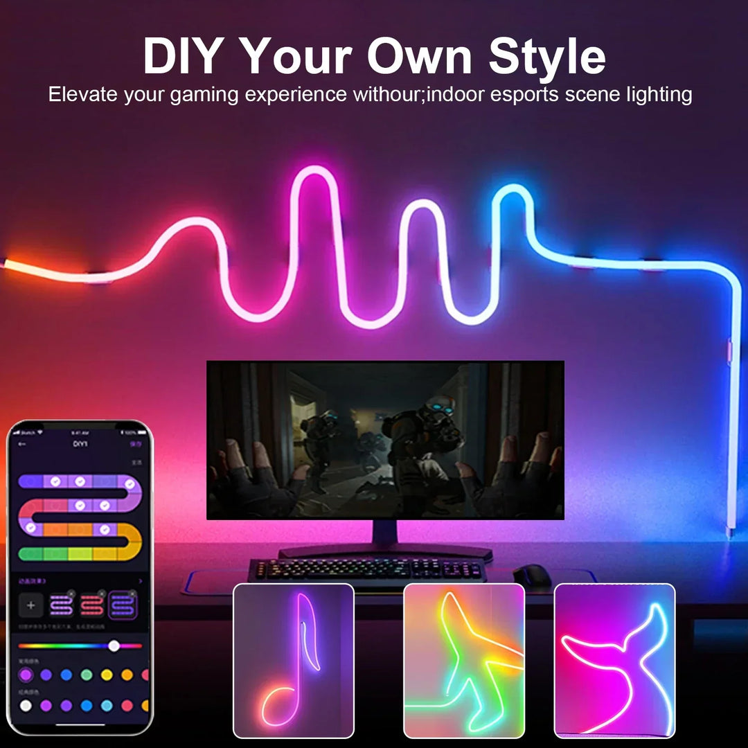 LED RGB Strip - Neon Ambient - Music Synchronization - USB - TV and Bedroom Decoration | Kalsten