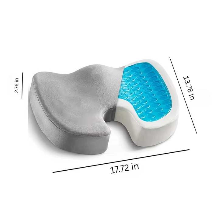 Kalsten | Gel Seat Cushion with Memory Foam and Non-Slip Support for Office, Car, and Home