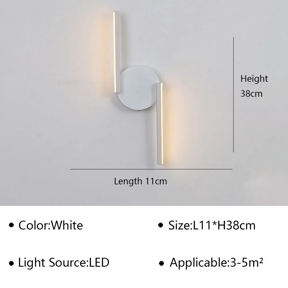 Modern LED Wall Lamp Bedside Sconce - Home Decor Lighting Fixture for Living Room, Bedroom, Hotel | Kalsten