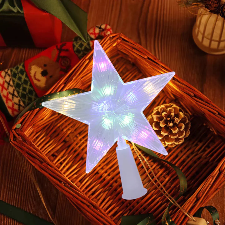 Bright Christmas Star – LED Illuminated Tree Topper for Christmas Tree, Sparkling Christmas Decoration for Festive Lighting and Elegant Decor | Kalsten