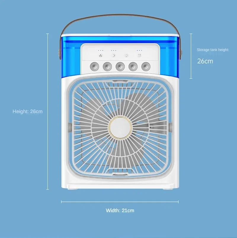 Portable Air Conditioner & Humidifier: Hydrocooling Small Air Cooler with 3-Speed Fan Adjustment - Ideal for Office and Household Use | Kalsten