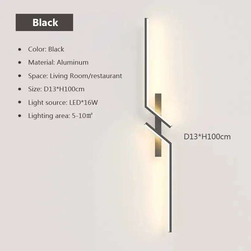 Modern LED Wall Lamp – Minimalist Design, Up & Down Lighting for Bedroom, Living Room, TV Sofa, and Lobby – Dimmable Wall-Mounted Light | Kalsten