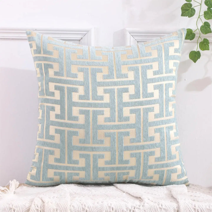 Striped cushion cover in country house style – Decorative sofa cover for living room and couch | Kalsten