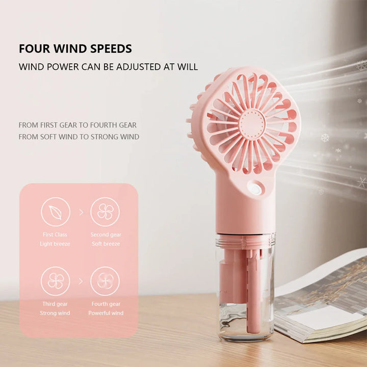 Handheld Mini Air Conditioner USB Rechargeable Portable Humidifier Mist Cooler Cooling Spray Humidifier Fan for Home/Office/Dorm | Kalsten