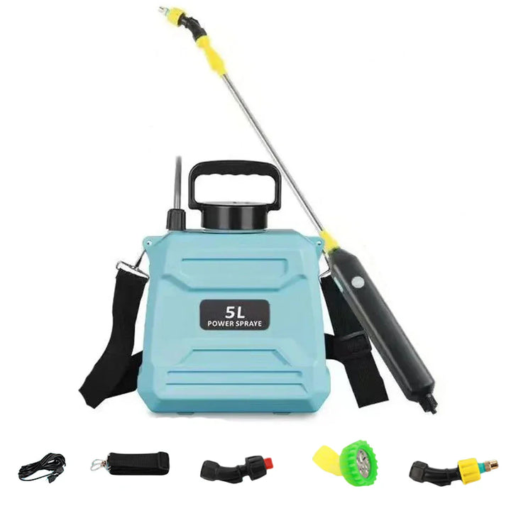 Kalsten | SPRAYMATE Pro Battery Pressure Sprayer | 5 L Shoulder Spray Bottle | USB Charging & Adjustable Nozzle | For Garden, Cleaning & Weed Control