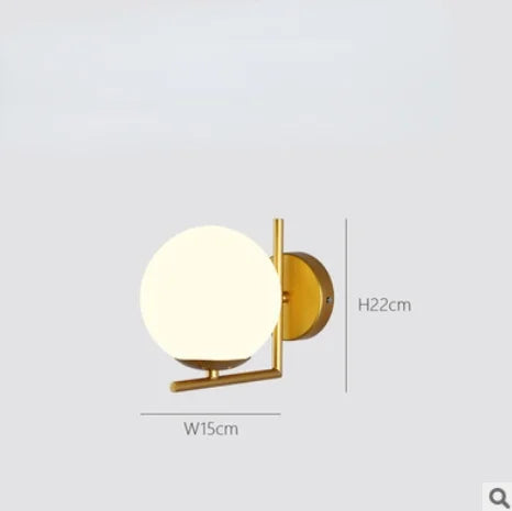 Modern LED Gold Glass Ball Wall Lamp for Indoor Lighting Decoration | Kalsten