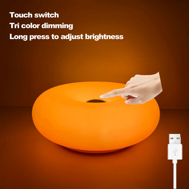 Table lamp Luminoro Bauhaus | USB & Touch | RGB 16 colors with remote control | Ambient light for living & bedroom | Kalsten