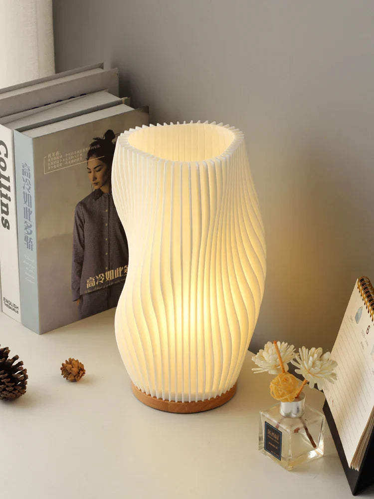 Frenchlight Table Lamp - Elegant Pleated Table Lamp in French Cream for Atmospheric Spaces Kalsten
