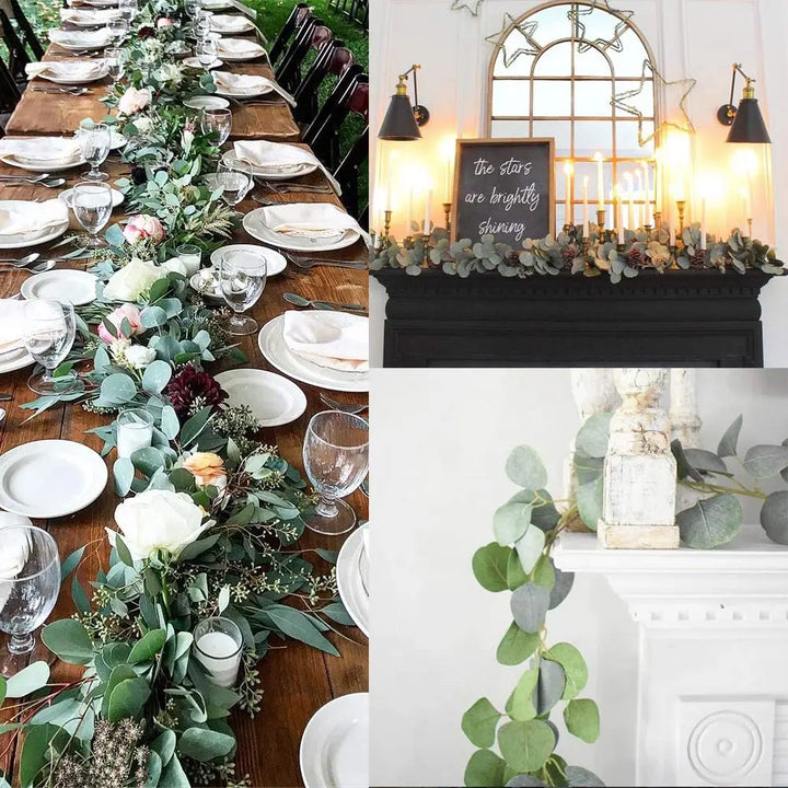 Kalsten | Garland - EvaGreen - Artificial Eucalyptus - 2-Piece Set
