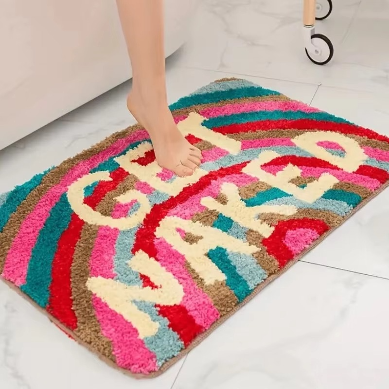 Kalsten | Colorful "Get Naked" Non-Slip Microfiber Bath Mat – Absorbent & Fun for Kids and Adults