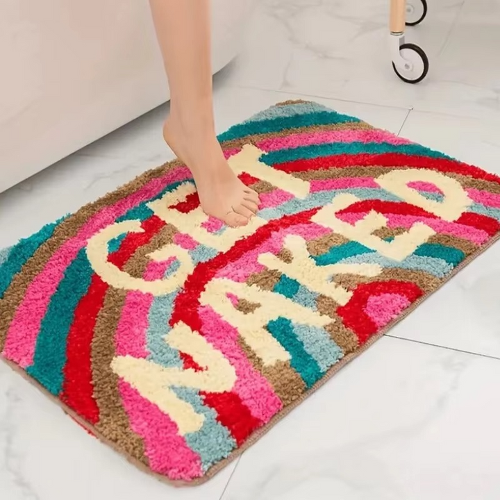 Kalsten | Colorful "Get Naked" Non-Slip Microfiber Bath Mat – Absorbent & Fun for Kids and Adults