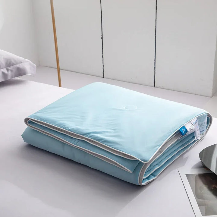 Air Condition Summer Comforter — Pure Color Ice Silk Cooling Blanket, Lightweight & Smooth Twin/King Size Quilt | Kalsten