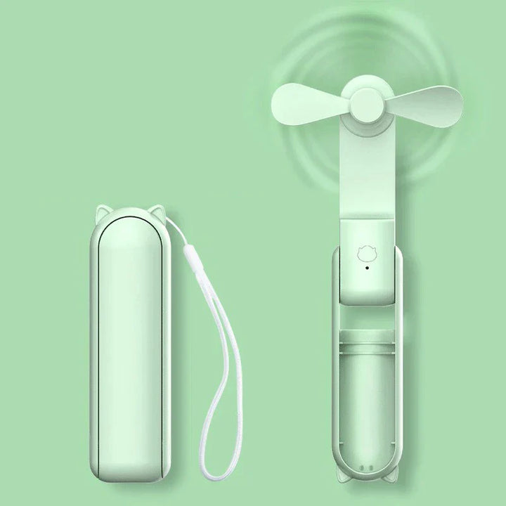 Foldable Mini-Hand Fan with Powerbank and Wristband – FrisMee 2-in-1 | Kalsten