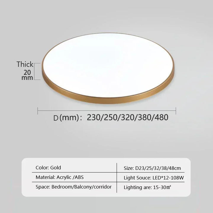 Modern LED Round Ceiling Lamps - Ceiling Light Fixtures for Living Room, Bedroom, Bathroom, Dining Room, Kitchen | Kalsten