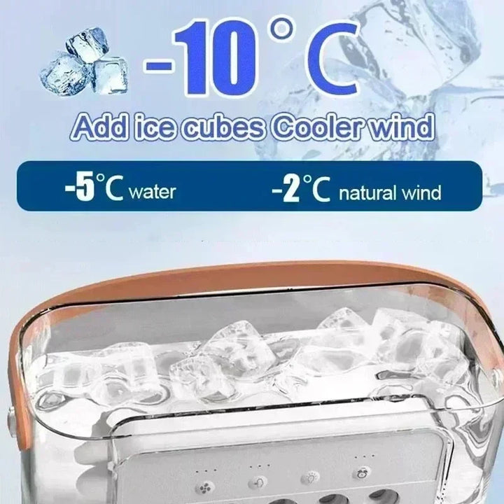 3-in-1 Mini Air Cooler Fan – Portable Household Air Conditioner with LED Night Light, Humidifier, and Adjustable Air for Home & Office | Kalsten