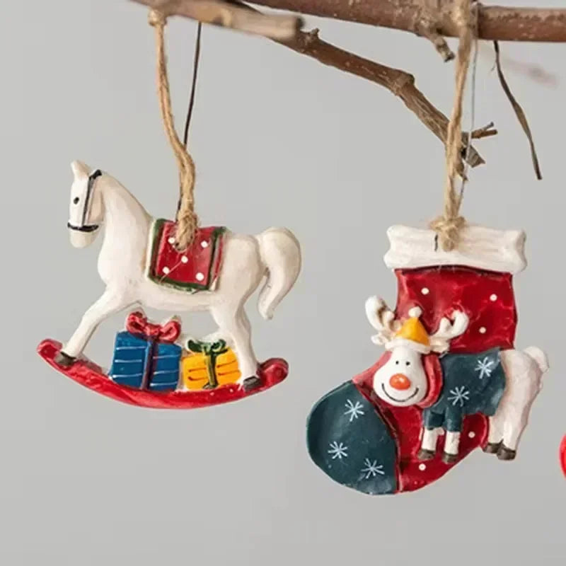 Classic Christmas decoration – Hanging Christmas stockings with moose design | Kalsten