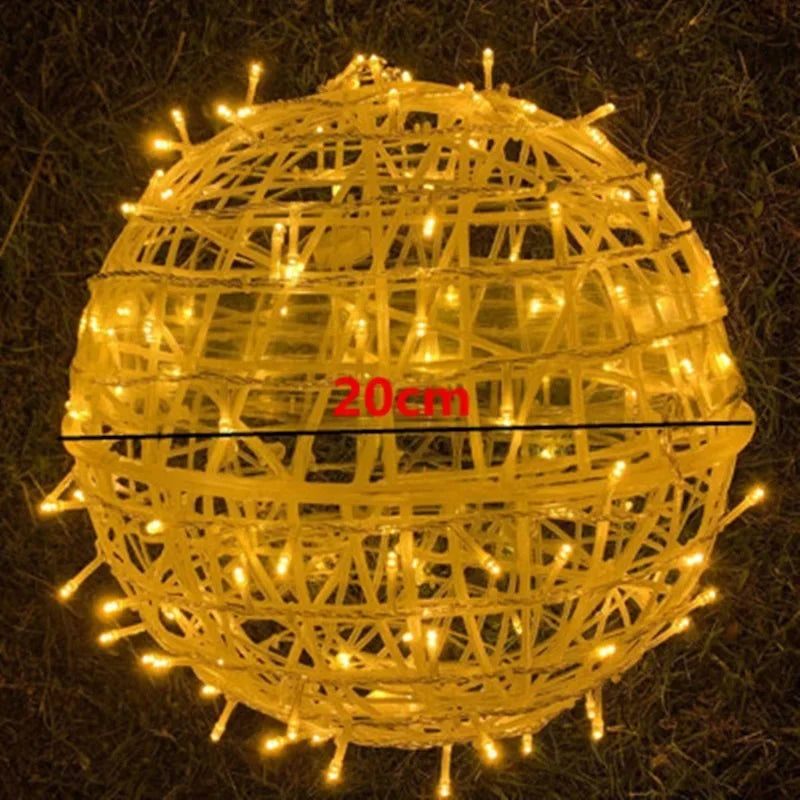 LED Rattan Ball String Lights – Decorative Outdoor Lighting for Gardens and Parties | Kalsten