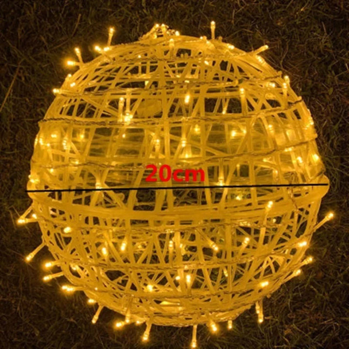 LED Rattan Ball String Lights – Decorative Outdoor Lighting for Gardens and Parties | Kalsten