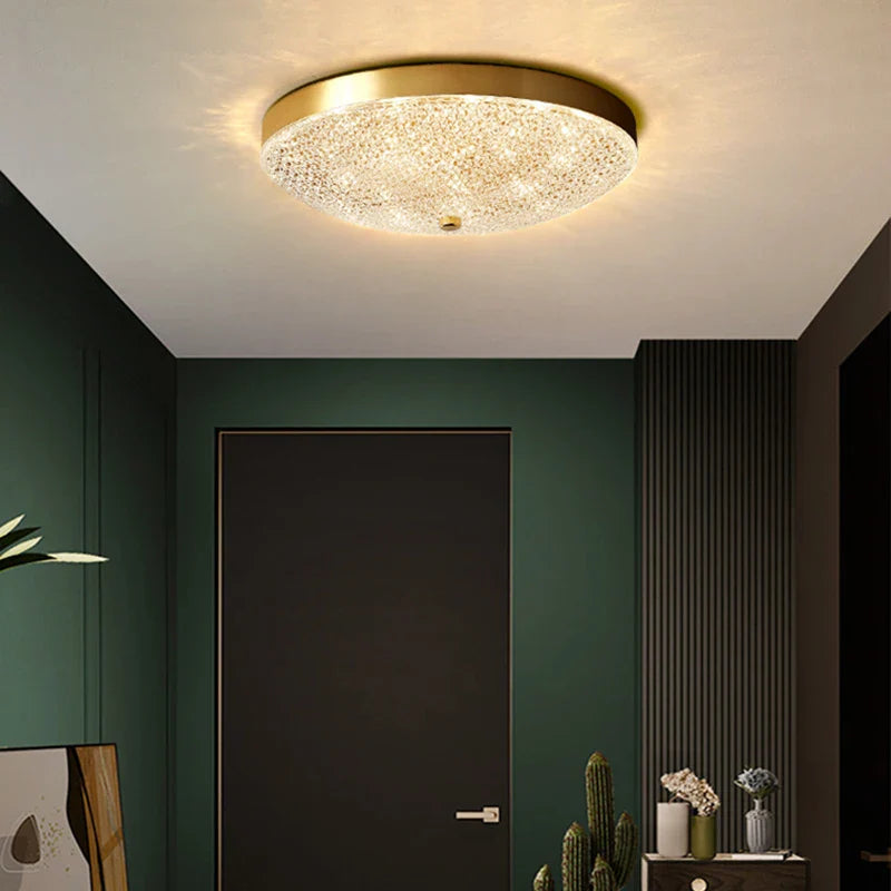 Modern Gold LED Ceiling Chandelier – Hanging Light for Living Room, Balcony, Bedroom, and Indoor Decor | Kalsten