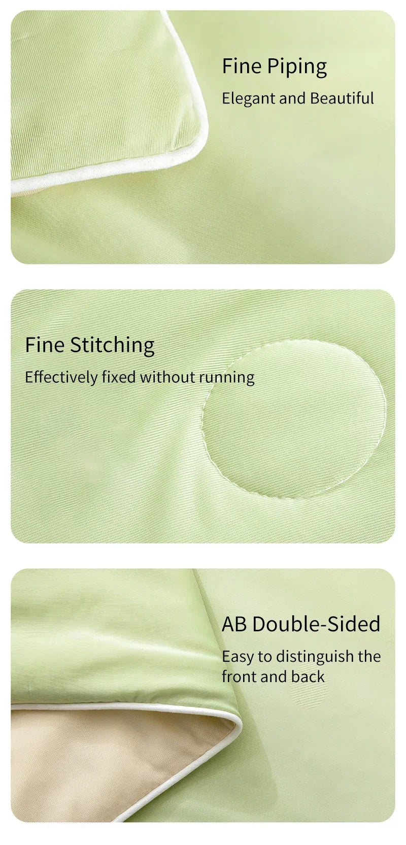 Air Condition Summer Comforter — Pure Color Ice Silk Cooling Blanket, Lightweight & Smooth Twin/King Size Quilt | Kalsten