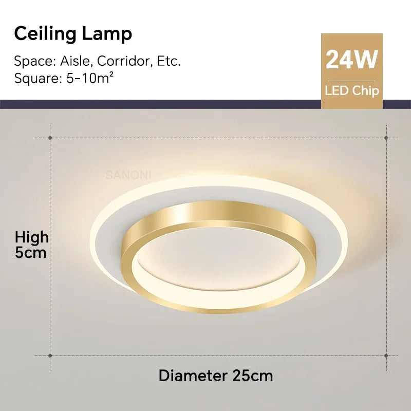 Modern LED Ceiling Lamp - Square Ceiling Light Fixture for Living Room, Stair, Aisle, and More | Kalsten