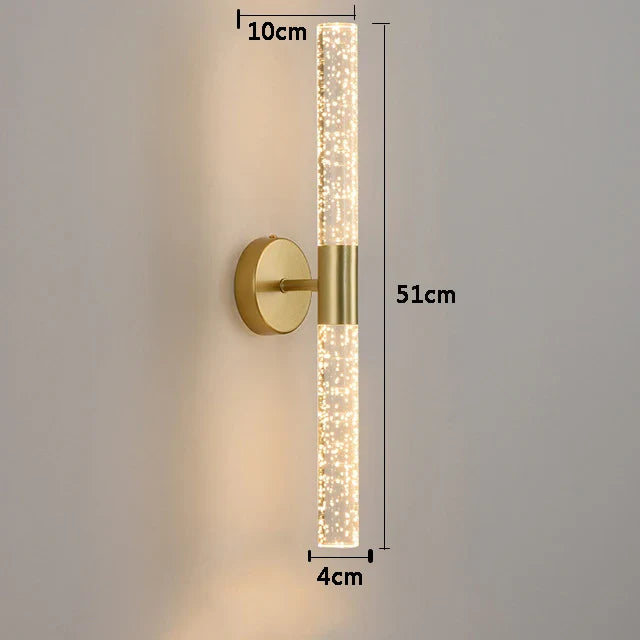 Modern LED Crystal Wall Lamp – Sleek Wall-Mounted Light Fixture for Bedroom, Living Room, Aisle, and Corridor | Kalsten
