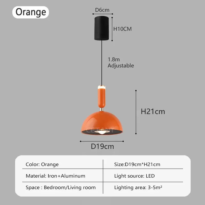 Nordic Liftable LED Pendant Light – Modern Iron Hanging Lamp for Bedroom, Living Room, Study, and Bar (Adjustable Height, Warm Light) | Kalsten