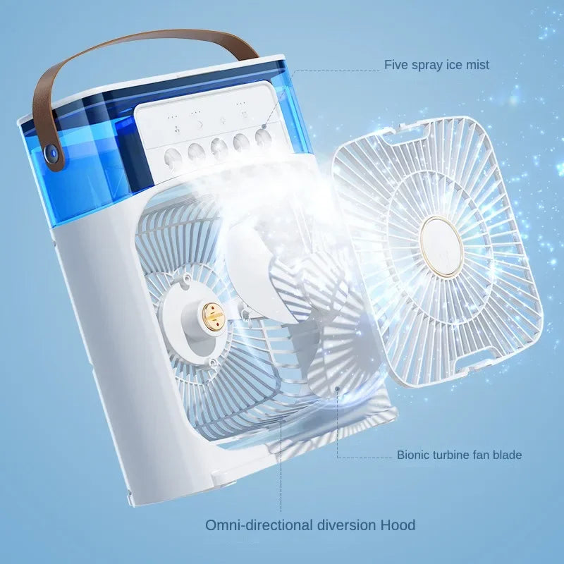 Portable Air Conditioner & Humidifier: Hydrocooling Small Air Cooler with 3-Speed Fan Adjustment - Ideal for Office and Household Use | Kalsten