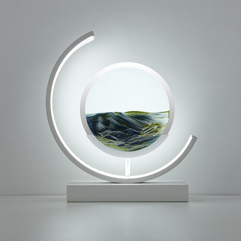 LED Table Lamp with Moving Sand Landscape – SandLight | Kalsten