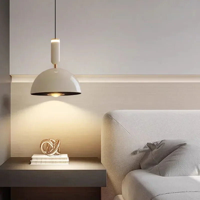 Nordic Liftable LED Pendant Light – Modern Iron Hanging Lamp for Bedroom, Living Room, Study, and Bar (Adjustable Height, Warm Light) | Kalsten