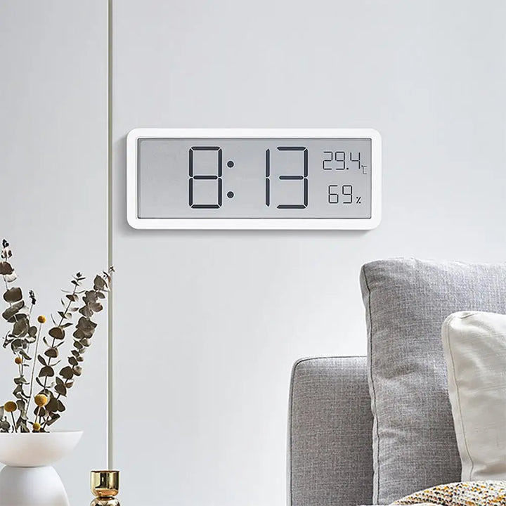 Large Digital Wall Clock with Temperature and Humidity Display – Perfect for Living Room, Bedroom, and Office | Kalsten