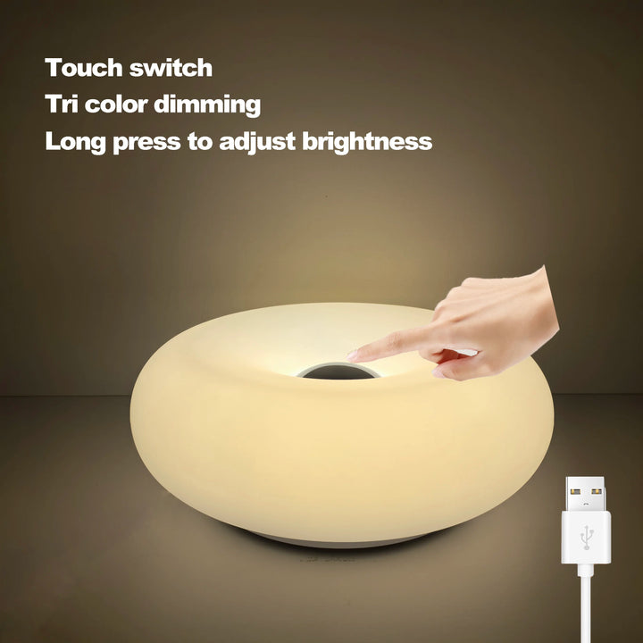 Table lamp Luminoro Bauhaus | USB & Touch | RGB 16 colors with remote control | Ambient light for living & bedroom | Kalsten