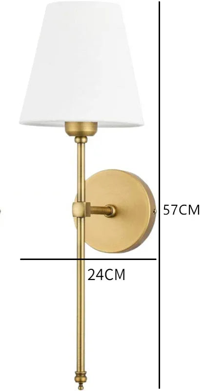 Modern LED Wall Lamp with Fabric Lampshade – Wall-Mounted Sconce for Bathroom, Bedroom, Corridor, or Stairway | Kalsten