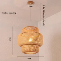 Classic Bamboo Lustre Chandelier - Handmade Rattan Pendant Light Fixture | Kalsten