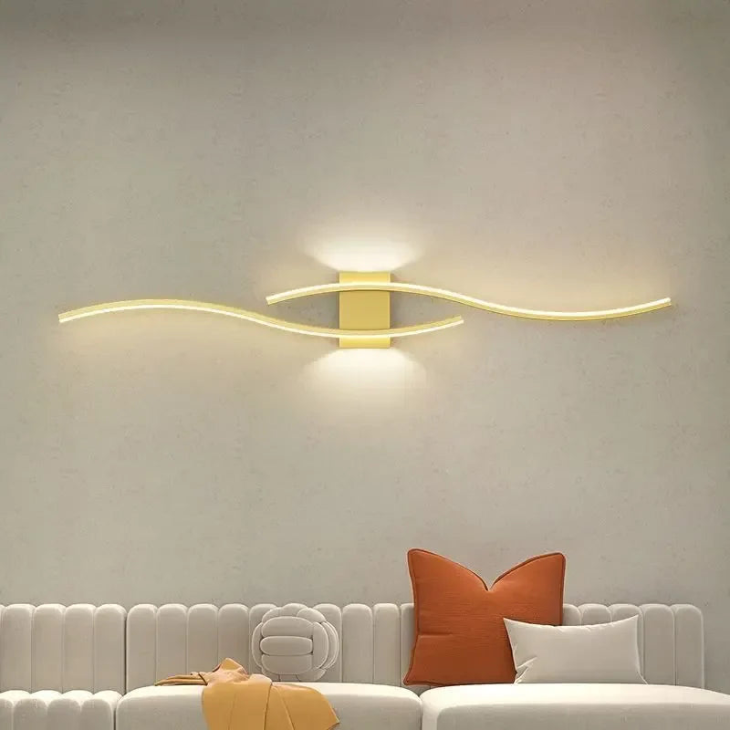 Modern Minimalist LED Strip Wall Lamp – Dimmable Wall Sconce for Living Room, Bedroom, Restaurant, and Bathroom | Kalsten