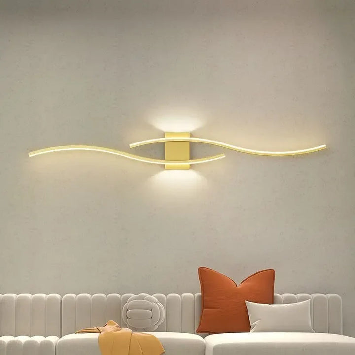 Modern Minimalist LED Strip Wall Lamp – Dimmable Wall Sconce for Living Room, Bedroom, Restaurant, and Bathroom | Kalsten