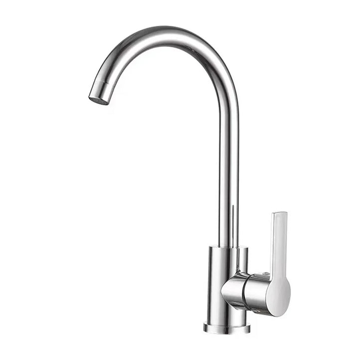 Chrome faucet with single lever mixer – High-quality faucet for sinks, easy to clean, durable and simple installation for modern kitchens | Kalsten