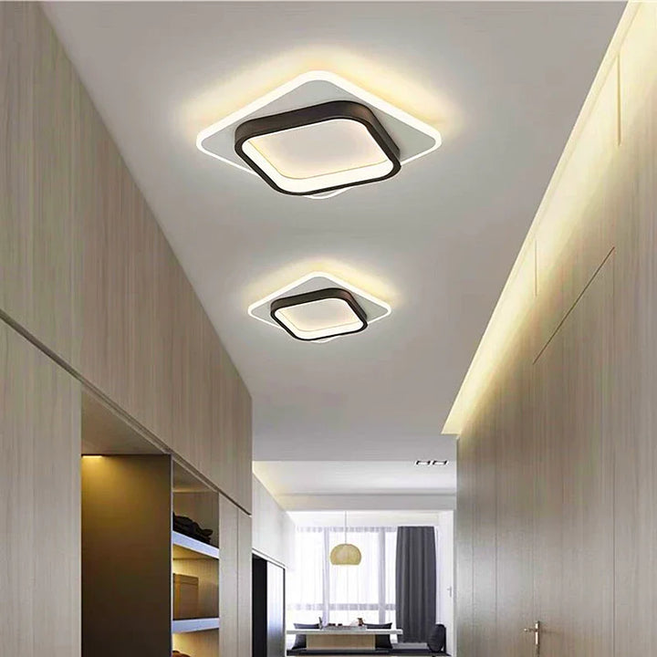 Modern LED Ceiling Light – Nordic Style Metal & Acrylic Ceiling Lamp for Living Room, Bedroom, and Aisle | Kalsten