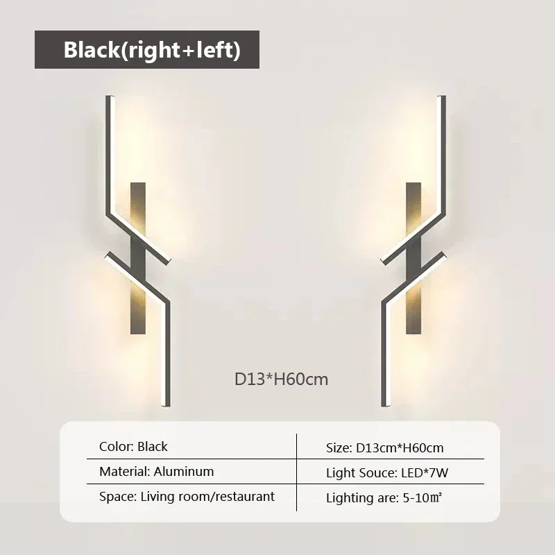 Modern LED Wall Lamp – Minimalist Design, Up & Down Lighting for Bedroom, Living Room, TV Sofa, and Lobby – Dimmable Wall-Mounted Light | Kalsten