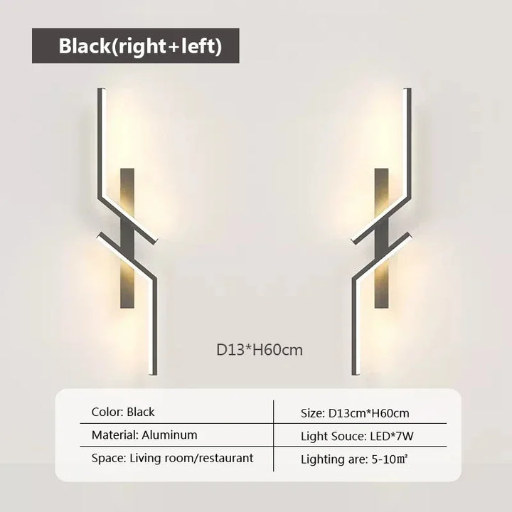 Modern LED Wall Lamp – Minimalist Design, Up & Down Lighting for Bedroom, Living Room, TV Sofa, and Lobby – Dimmable Wall-Mounted Light | Kalsten