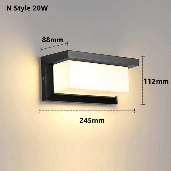Modern LED Outdoor Wall Light with Motion Sensor - Waterproof IP65 Porch Lights for Balcony Garden | Kalsten