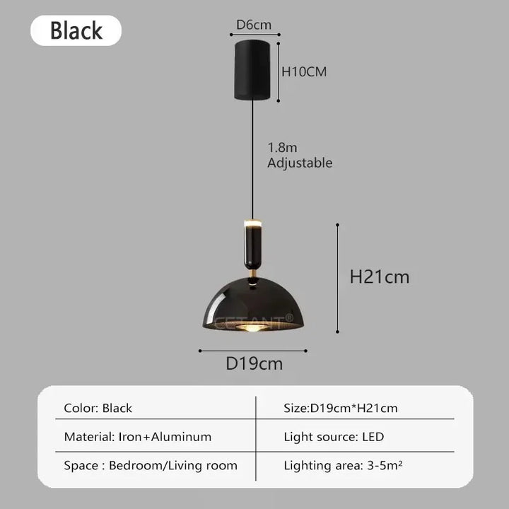 Nordic Liftable LED Pendant Light – Modern Iron Hanging Lamp for Bedroom, Living Room, Study, and Bar (Adjustable Height, Warm Light) | Kalsten